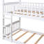 Lit simple au-dessus d'un lit superposé avec glissade, lit maison, structure solide et stable, lattes supérieures, espace inférieur - efficace, assemblage de 45 minutes, convient pour une installation à deux côtés blanc, «pièce», limite de poids de 300 lb
