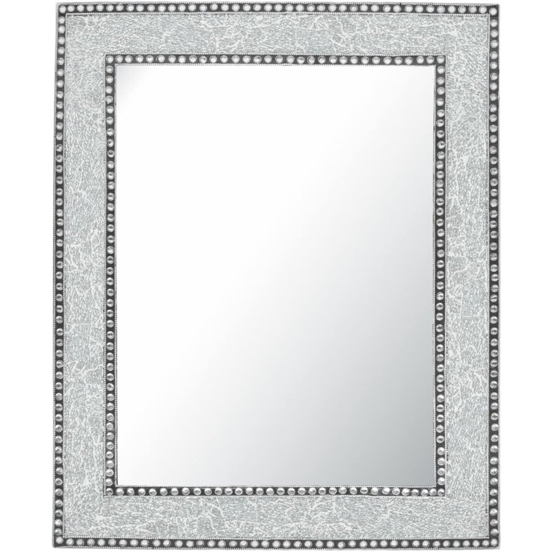 Cima Manufactured Wood, Glass Wall Mirror, Silver