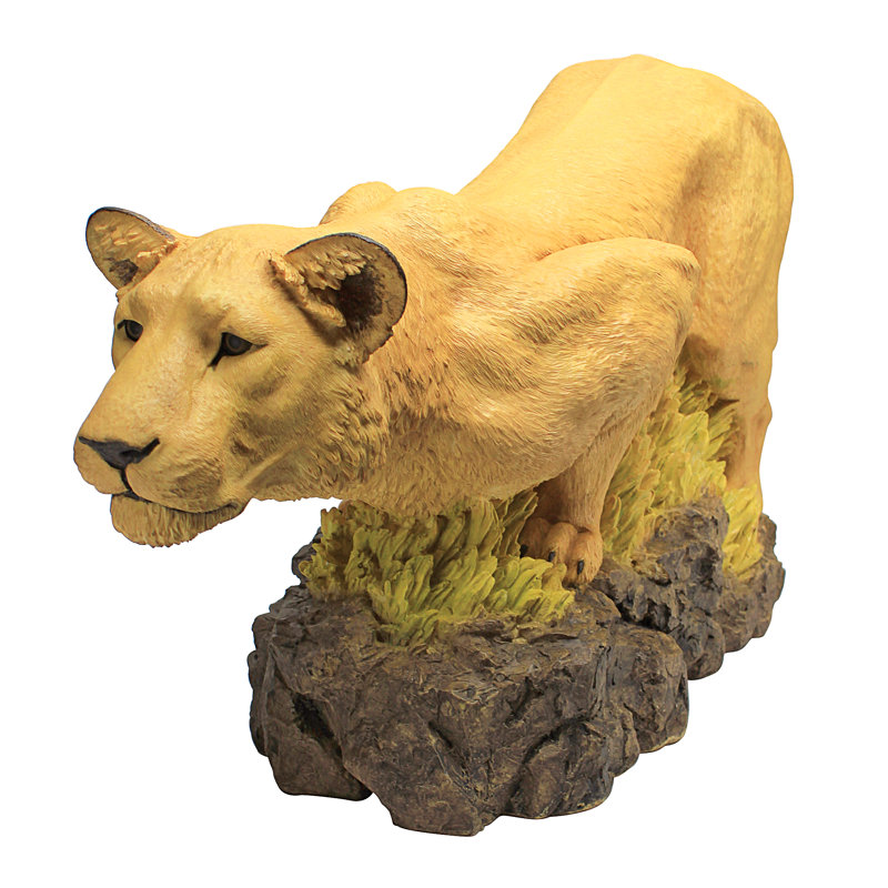 Lioness Animals Weather Resistant UV Resistant Polyresin Garden Statue