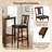 Upholstered Barstool Set of 4, Farmhouse 29.5” Bar Height Kitchen Island Stool-128949370