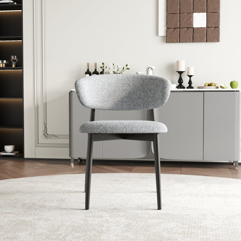Ensemble de table de salle à manger pour 4 à 8 personnes avec chaises rembourrées grises, 29.52" H x 59" W x 59" D, Snowy