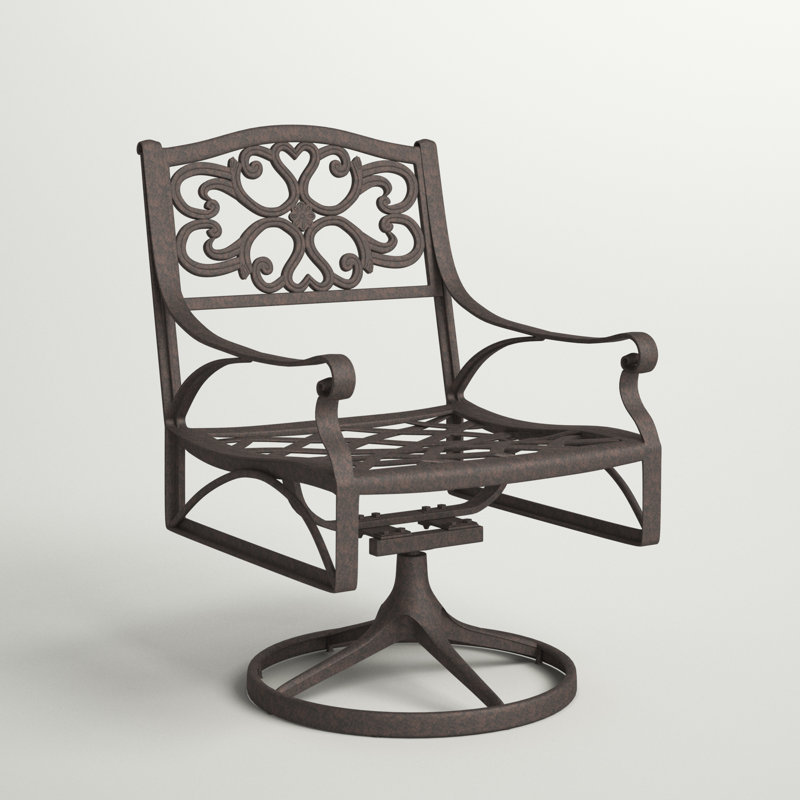 Chaise d'extérieur pivotante Claremont, Brun rouille