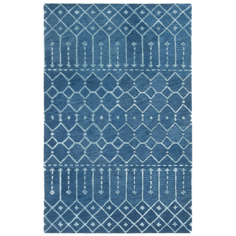 Tapis en laine touffeté à la main Griffiths, Rectangle 5 pi x 8 pi