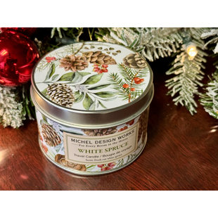 Michel Design Works White Spruce Travel Candle