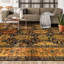 Tapis doré de haute qualité noué à la main