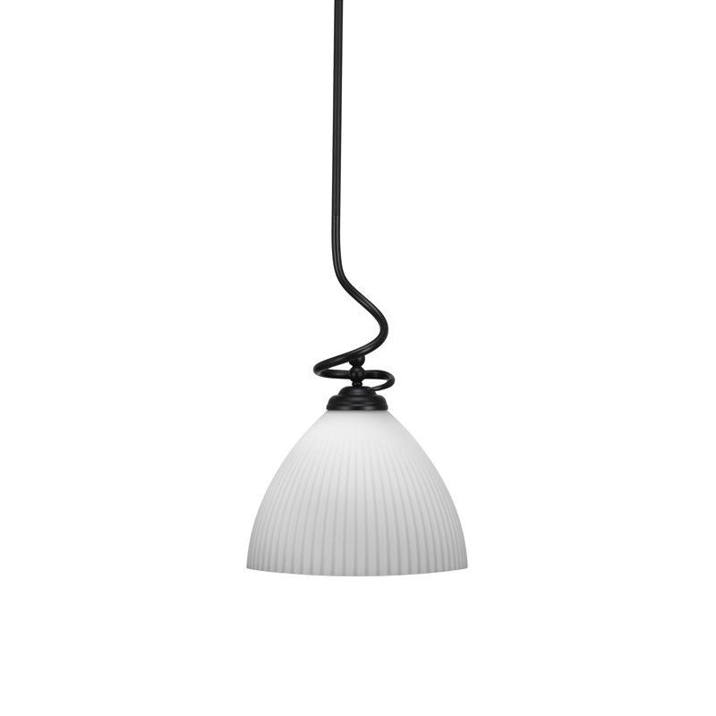 Luminaire suspendu Capri Capri, Noir mat, H 18,25 po x l 10,75 po x P 10,75 po, Gelé
