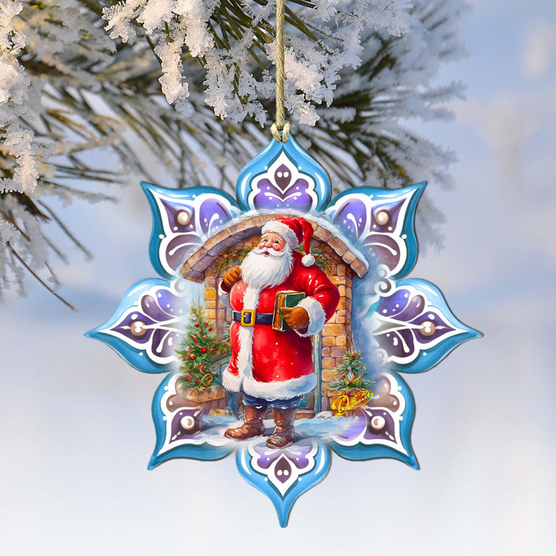 Grand ornement en bois décorations de Noël