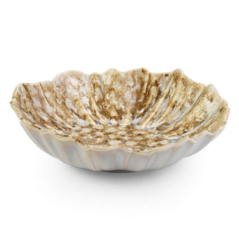 Assiette à salade ou à dessert en porcelaine 8 po La Mer, ensemble de 4