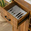 Buffet 6 bouteilles - Armoire à vin avec porte-verres et tiroir, rangement pour bouteilles brunes, 1