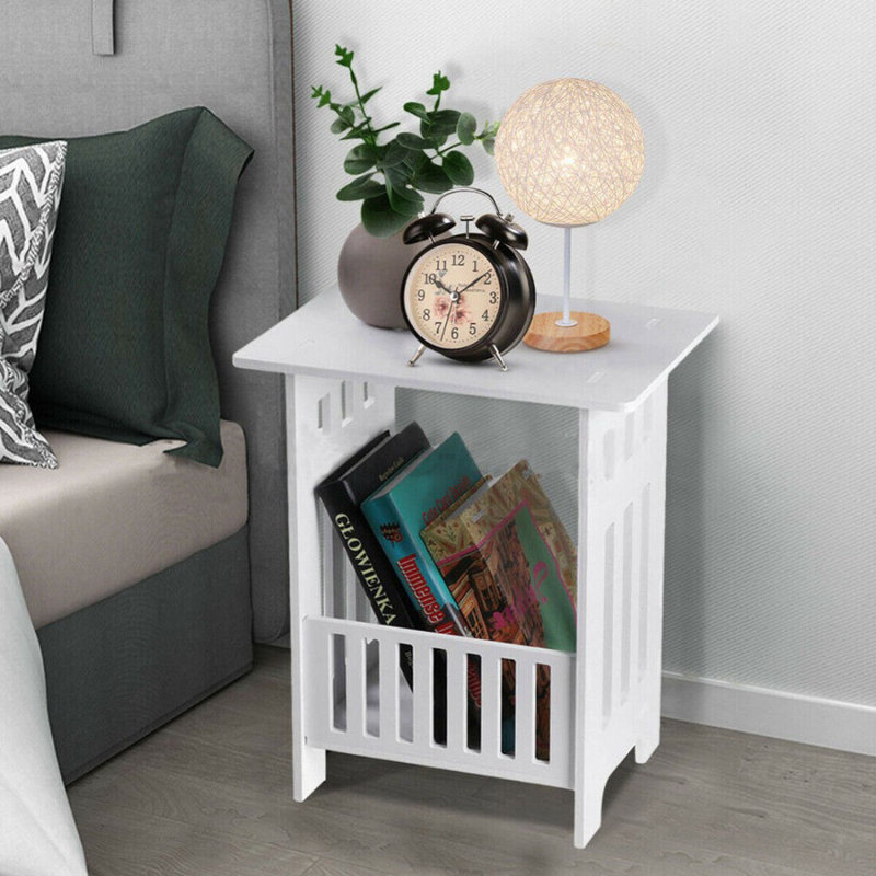 27cm W Manufactured Wood Bedside Table