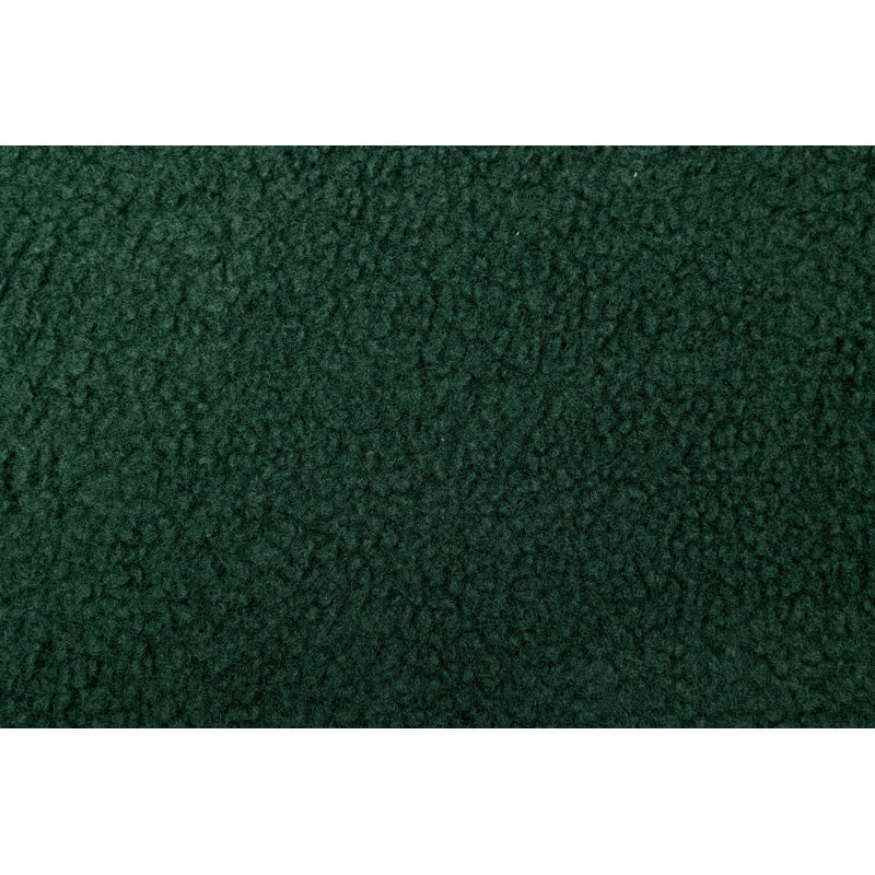 017S-S-Shape Fabric Ottoman Makeup Stool Footstool, Green Teddy