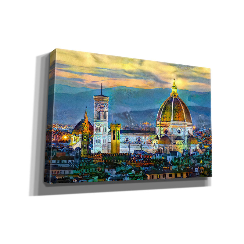 «Epic Graffiti« Florence Italy Duomo Sunset »par Ped Latitude Run®« Florence Italy Duomo Sunset »par Pedro Gavidia, art mural sur toile