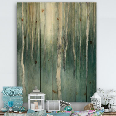 «Green Forest Dream» - impression de paysage traditionnel sur bois de pin naturel