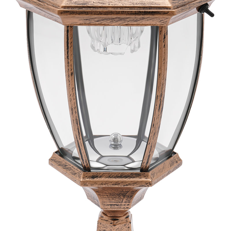 13.78'' Solar Powered Integrated LED Outdoor Table Lamp
