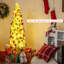  Arbre de Noël artificiel illuminé 5 pi avec plateau pliable-1190986457