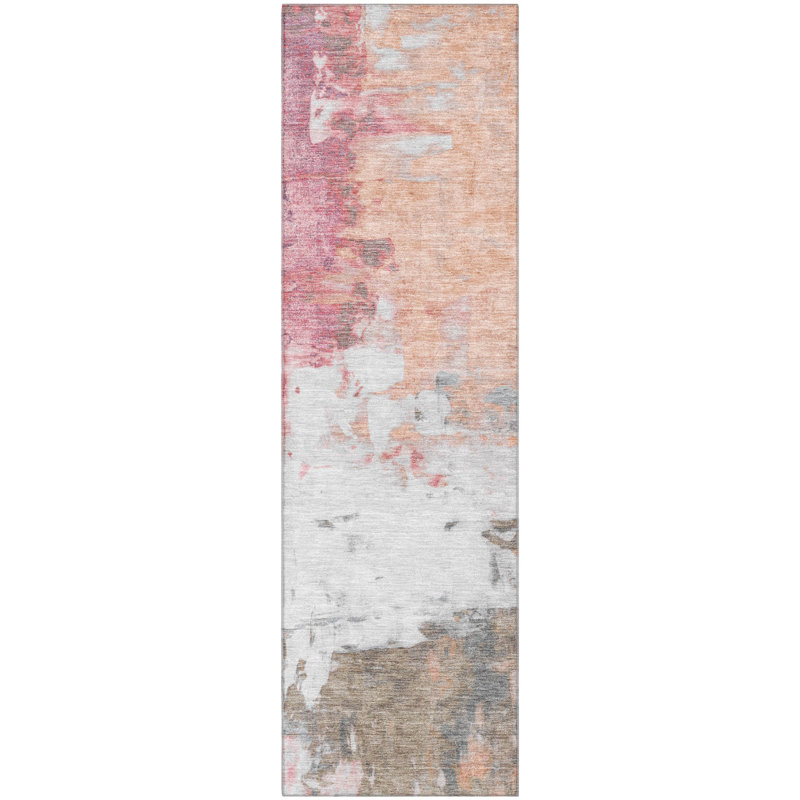 Tapis abstrait lavable à la machine Premium, Tapis de couloir 2 pi 3 po x 7 pi 6 po