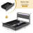 Bed Frame With Led Lights & Charging Station Storage Headboard & Drawers-376590379-376590383