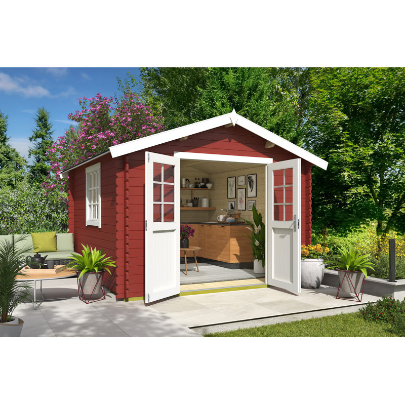 Technoflex Chic-Sheds Magog 1 Solid Wood Garden Shed 11-Ft X12 -Ft With 1 Double Door And 1 Window