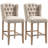 Homcom Counter Height Bar Stools Set Of 2 With Wood Legs-672077007