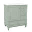 Meuble-lavabo fonctionnel de 30 po avec lavabo et une porte avec tablette et trois tiroirs à fermeture en douceur-338606010