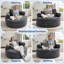 Fauteuil demi-tonneau rembourré Addisin-1451168355