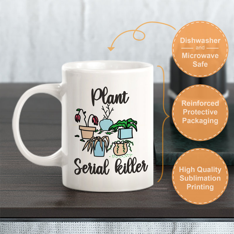 Grande tasse à café Plants, Ensemble de verres à lait, Plastique polypropylène