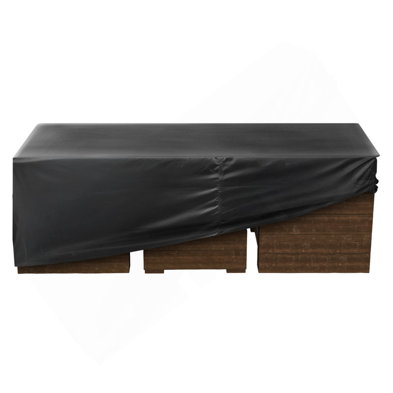 Canapé d'extérieur imperméable avec chaises de table 420D, H 28 po x l 110 po x P 84 po