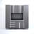 Premium Garage Cabinets 7' Storage Sets Solution with Adjustable Legs, Soft-Close Drawer & Door, Integrated Handles, Heavy Duty Plywood Box Construction, Tool and Equipment Organizer