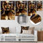 Femme avec papillons noirs et dorés II - Décoration murale contemporaine en métal glam-87837705