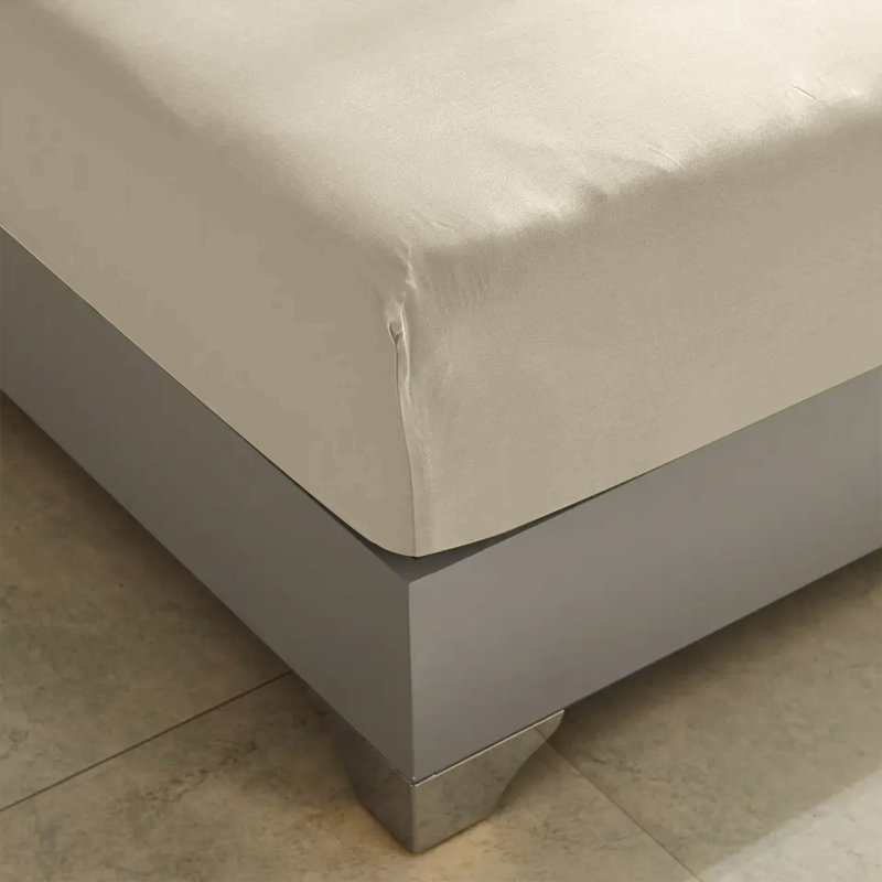 Lall Microfibre Brushed 25cm Deep Fitted Sheet, Double (4'6), Cream