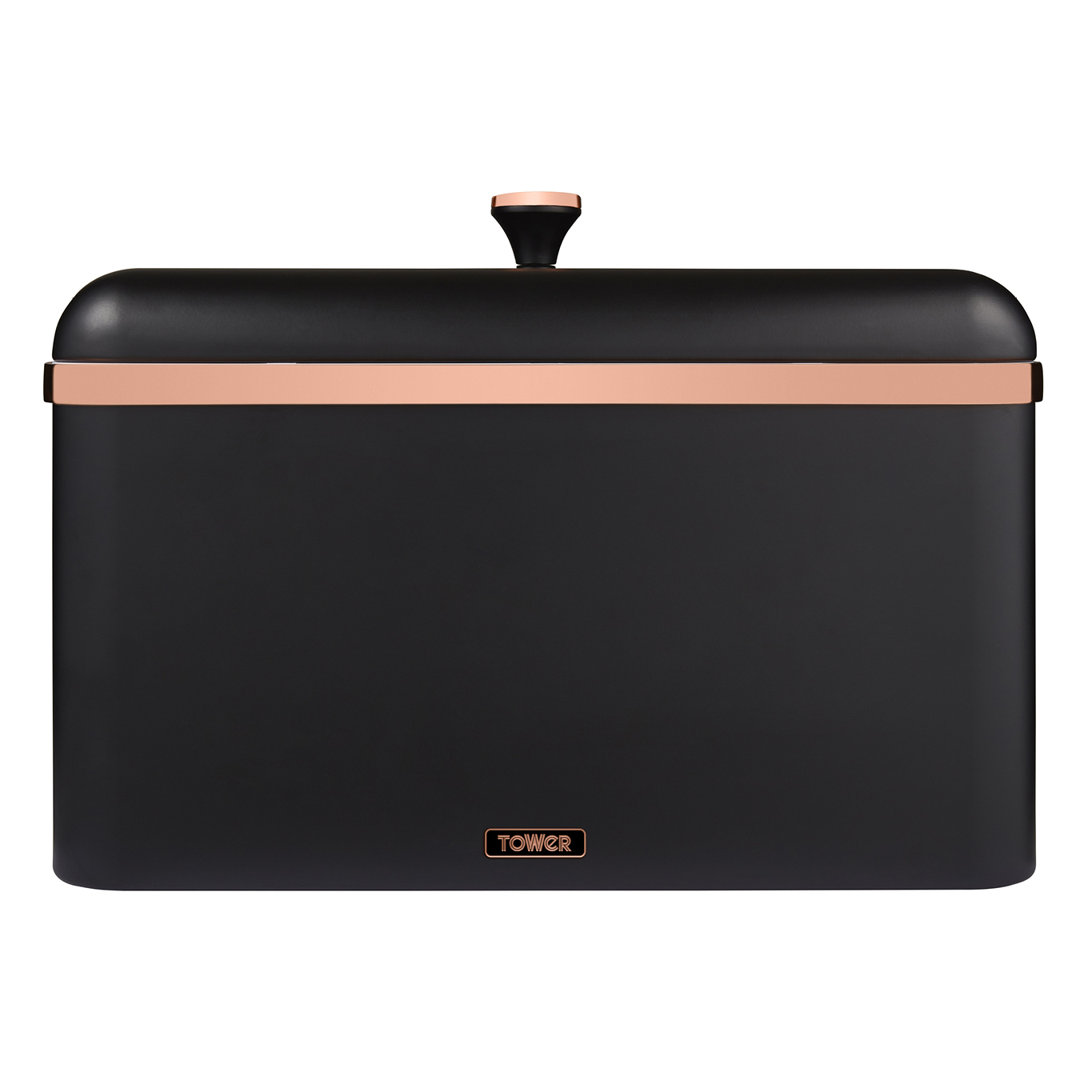Tower Cavaletto Bread Bin with Removable Lid and Durable Steel Body