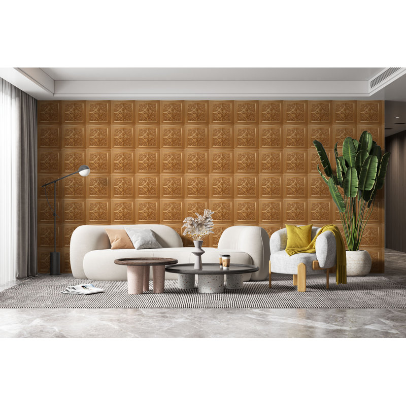 Carreau de plafond en PVC 2 pi x 2 pi Falkirk Perth, Or