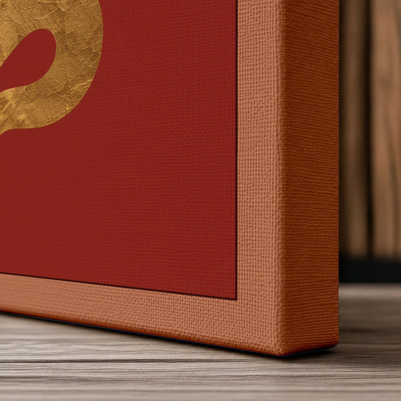 Gilded Serpent Graphic - Wrapped Canvas, 18x12 - 45.7 x 30.5 cm, Terracotta Border