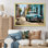 Cuban Classic Blue Car - Transportation Wall Art Living Room
