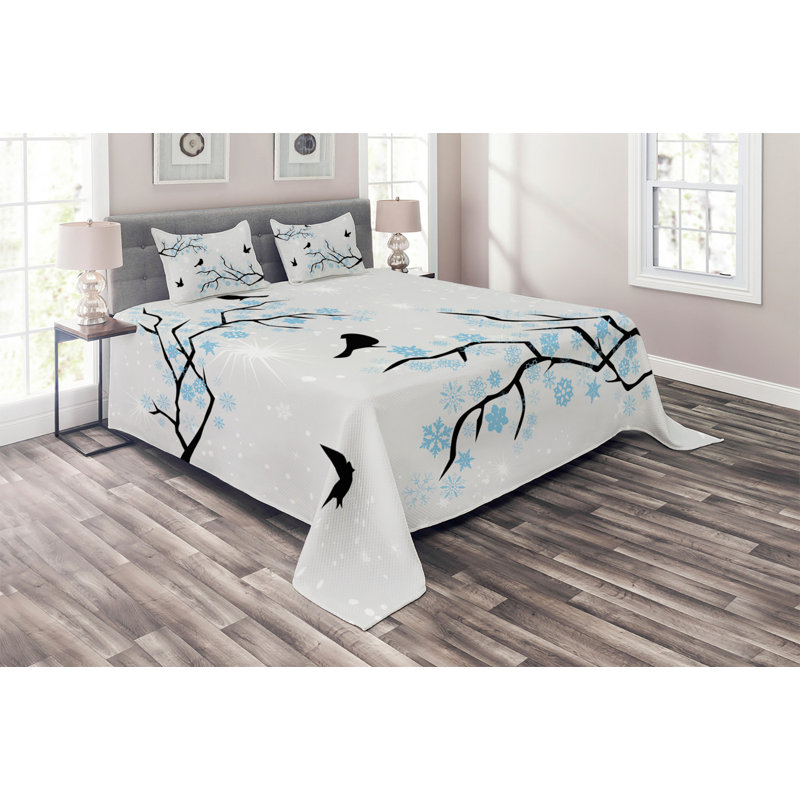 Farmhouse / Country Polyester Coverlet, King Bedspread + 2 Shams