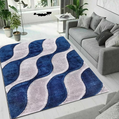 Geometric Shag Area Rug