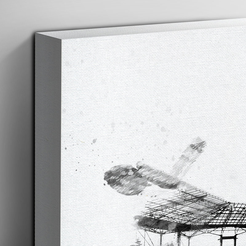 Football Pitch Ball - Wall Art, 35cm H x 50cm W, Wrapped Canvas
