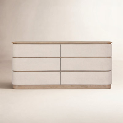 Mariella 6 Drawer Dresser-Beige Painted Linen