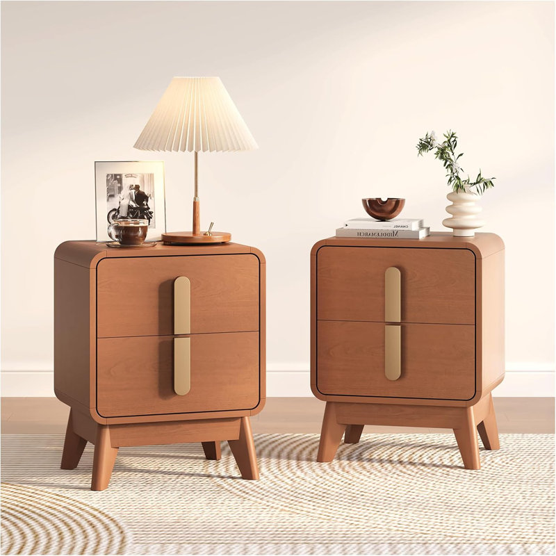 Medieval Modern Bedside Table With Drawers