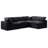 Hulene Velvet L-Shaped Sectional Reversible-87141393