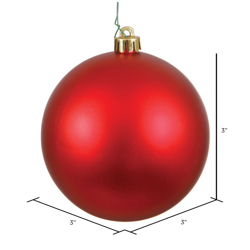 Ornement boule décorative des Fêtes en boîte, Rouge