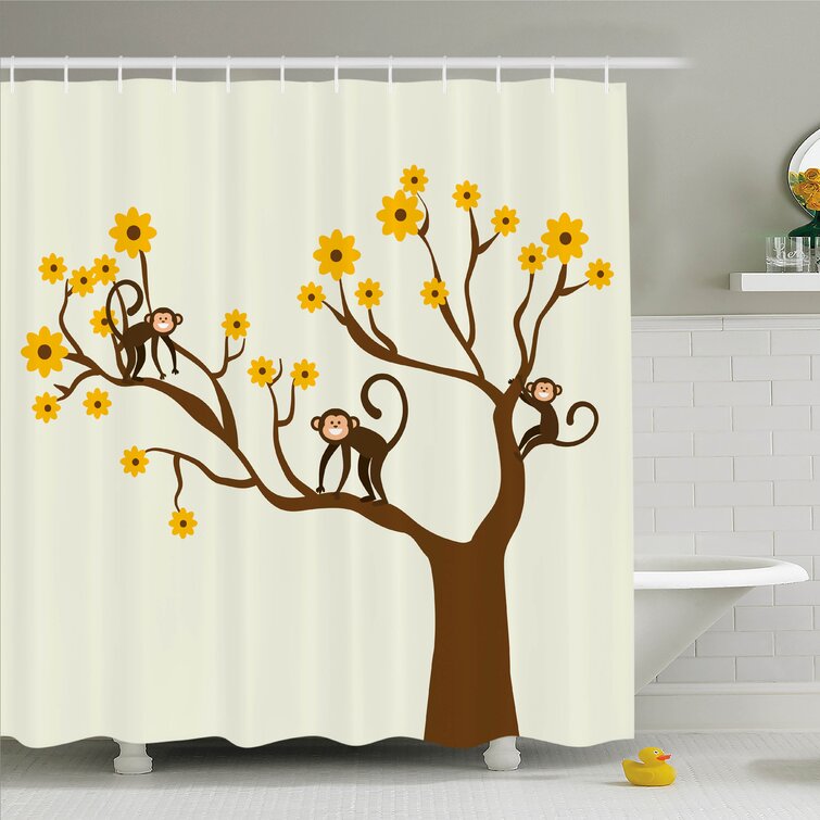 Sunflower Shower Curtain Set + Hooks East Urban Home Size: 69 H x 105 W