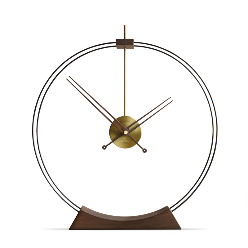 Horloge de table Aire, Walnut / Brass