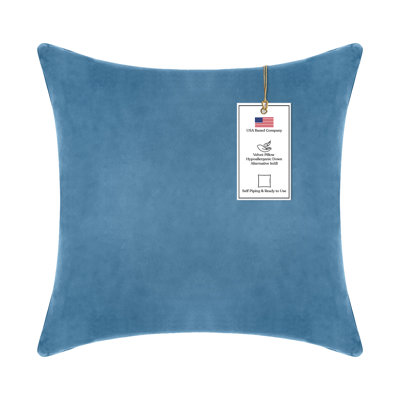 A1HC Down-Alternative Throw Pillow Insert – Velvet Cover, Hypoallergenic, Ready-to-Use (Set of 1)