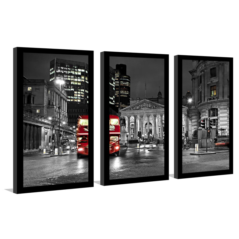 London London - Ensemble de 3 reproductions de photos sur acrylique, H 25,5 po x l 40,5 po x P 1 po