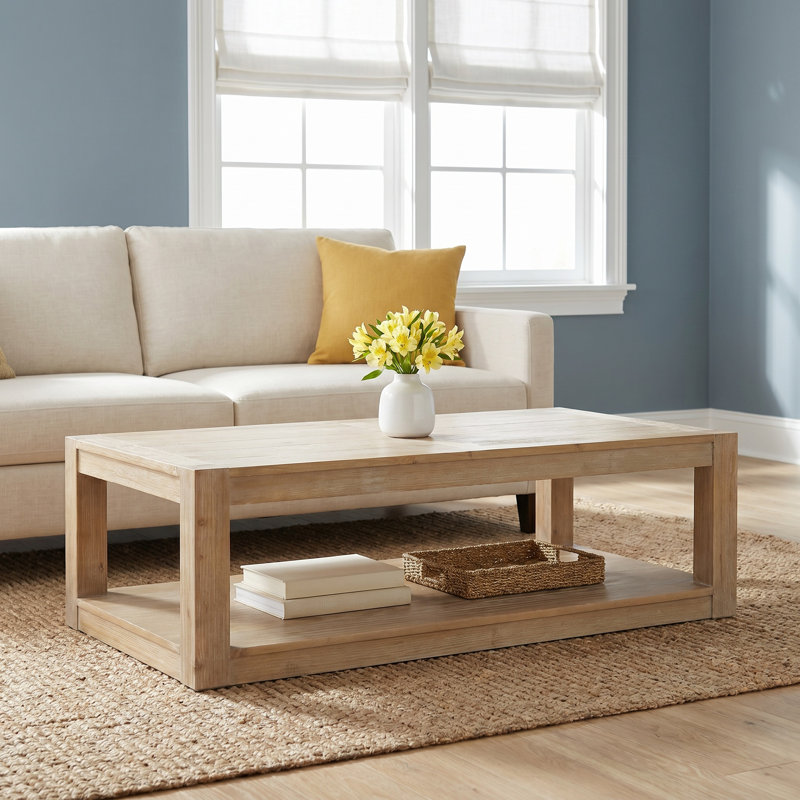Adamson Solid and Manufactured Wood Coffee Table