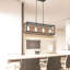 Luminaire suspendu linéaire pour îlot de cuisine 4 lumières Bigyan-318006115