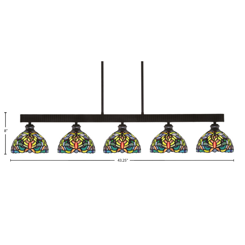 Edge 5 Light Bar With 7" Glass, Espresso