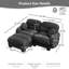 Canapé modulaire en tissu de chenille plissé CloudHaven-1503892203