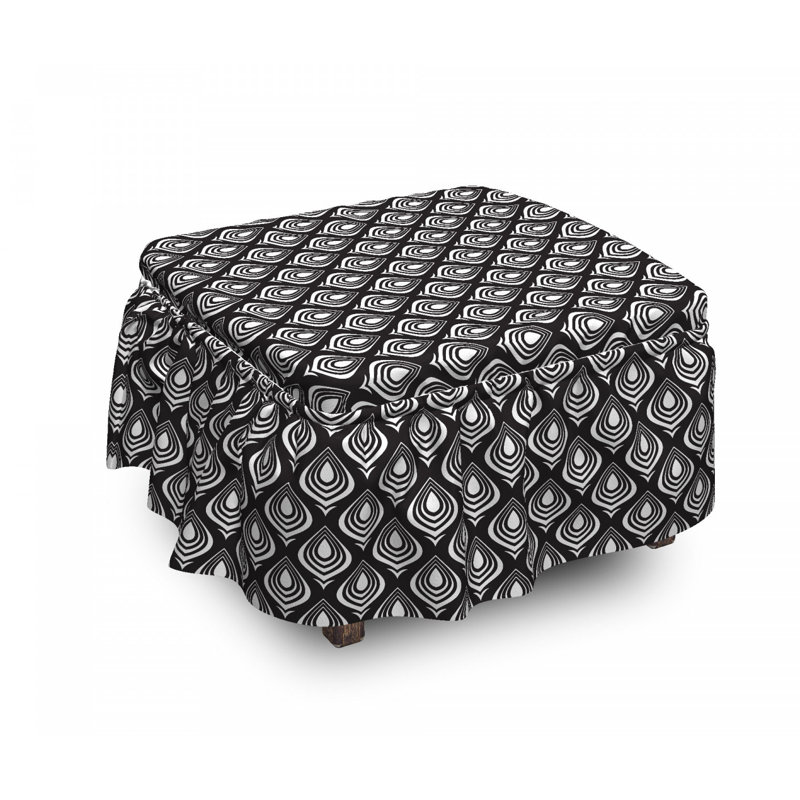 Housse pour repose-pieds abstract flore culture